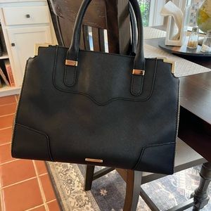 Rebecca Minkoff Black Leather Satchel with Crossbody Strap